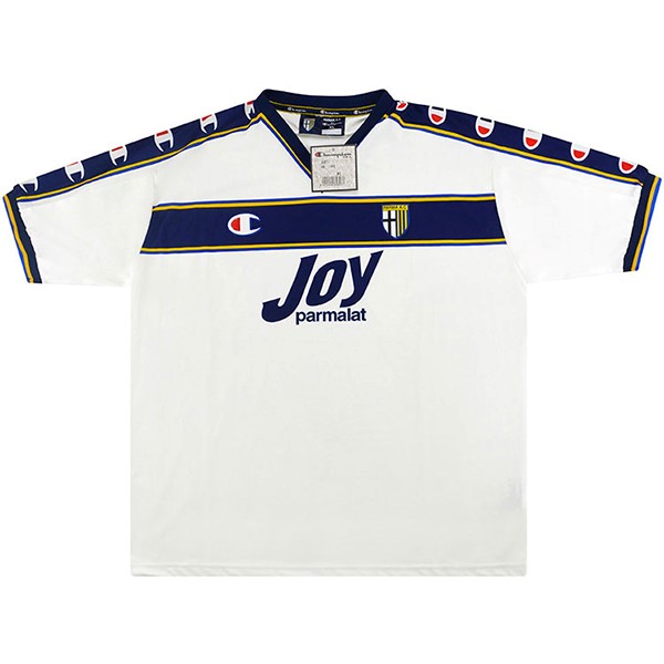 Tailandia Camiseta Parma Champion 2ª Kit Retro 2001 2002 Blanco